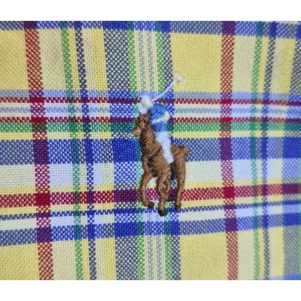Polo Ralph Lauren Mens Button-Up Oxford Dress Shirt LT Large Tall Multicolor Chk